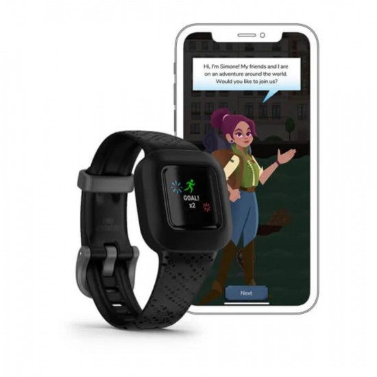 Garmin vívofit jr. 3 – Black Cosmic & Peach Leopard